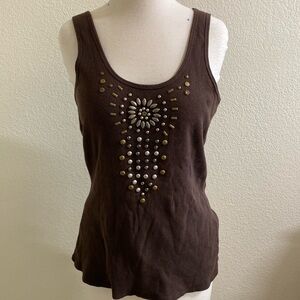 Laundry Ribbed Embellished Tank Top
